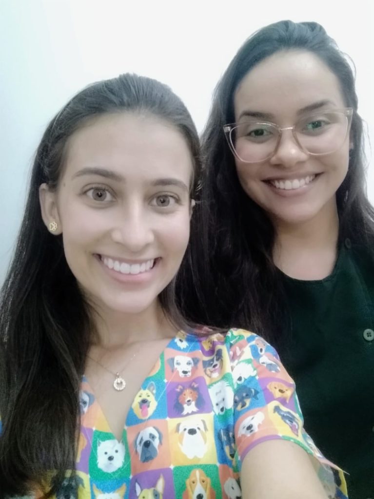 As alunas Bruna Rafaela da Conceição Silva e Amanda Lorene Rabelo